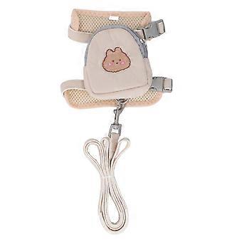 Zaino porta-cani con guinzaglio, gilet regolabile per cani di piccola taglia, cuccioli e gatti, con fantasia animale, comodo trasportino per passeggiate all'aperto.