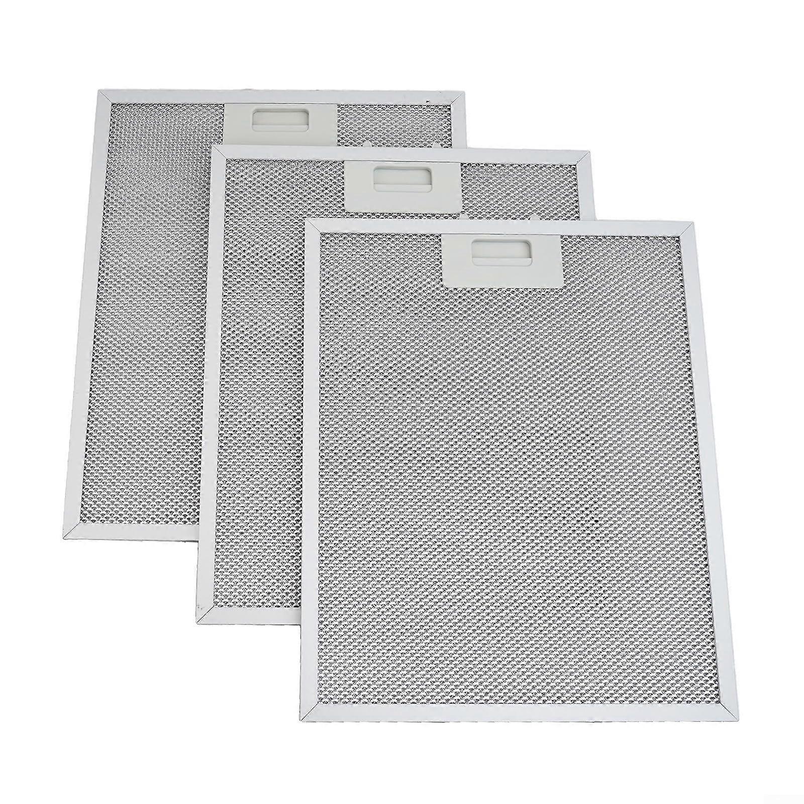 Aluminium Ventilation Filter Set, 3-Piece for Extractor Hoods, Maintains Cleanliness and Functionality, Silver