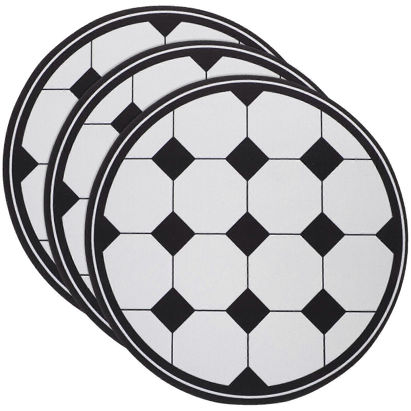 Creative Mouse Pad Round Nonslip for Computer Laptop Smooth Mouse .5x24.5cm Mud 3Pcs