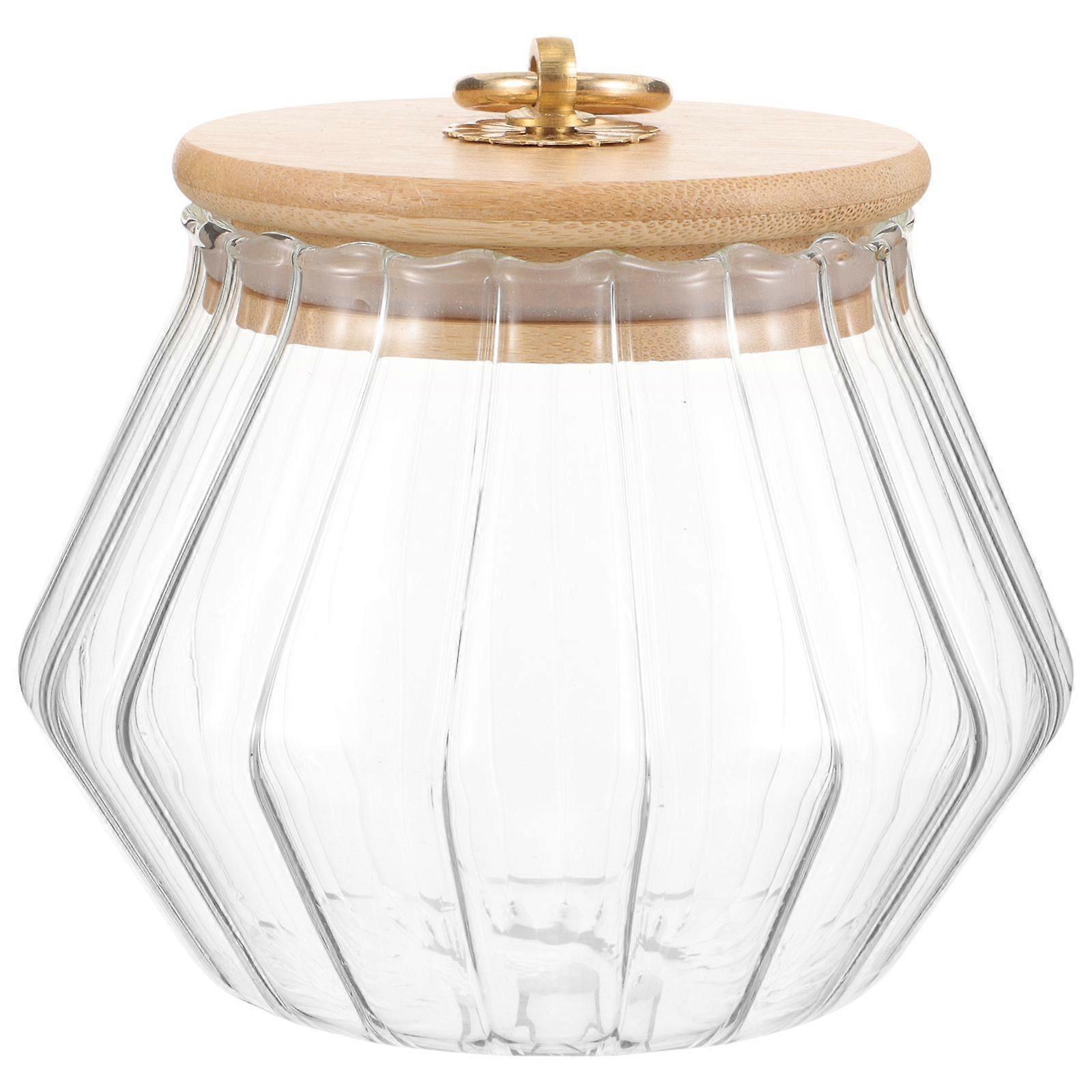 Boîte de poudre à lessive en verre Porte-détergent en verre Boîte à couvercle pour perle de condensat de lessive