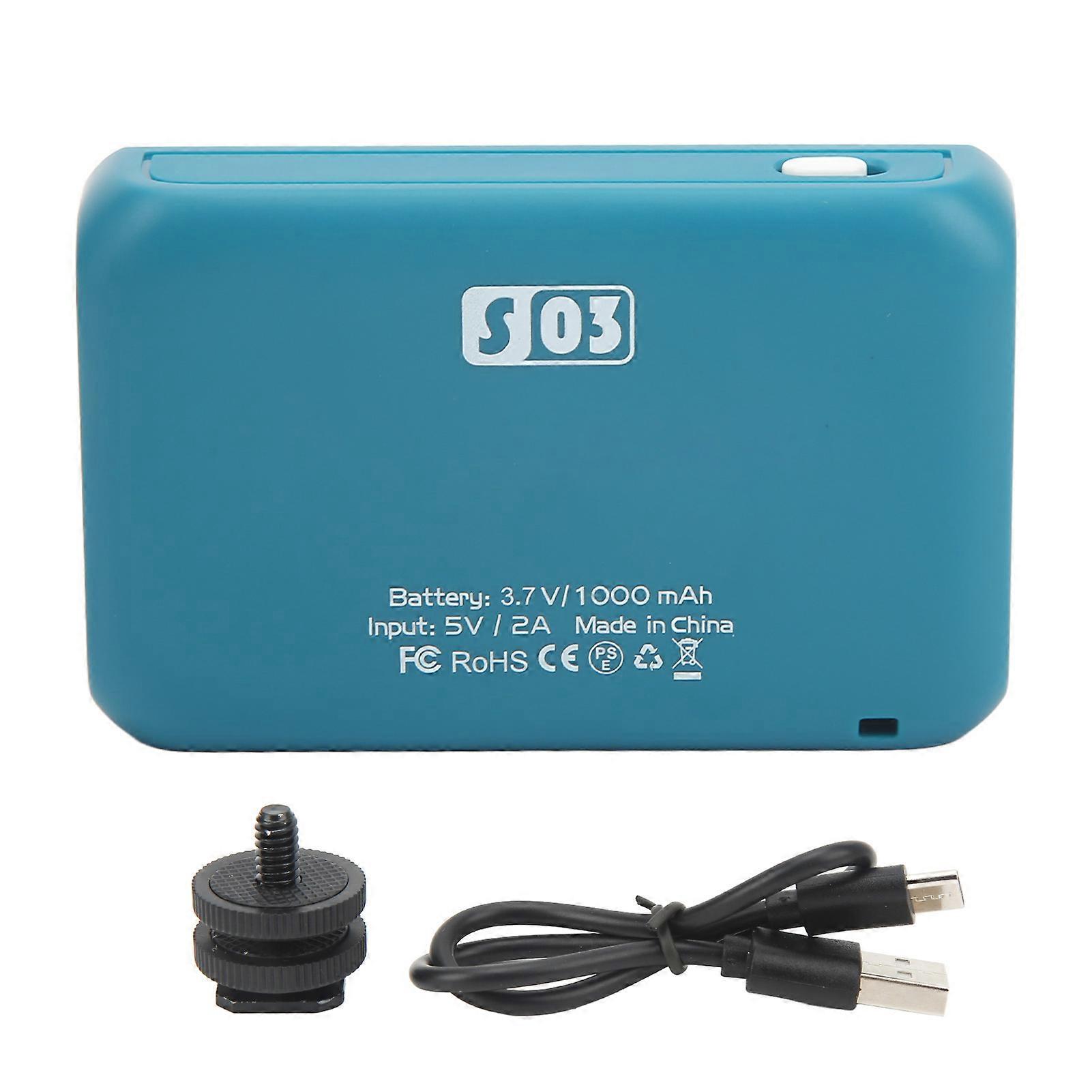 Weeylite S03 RGB LED Video Light - 300LM, Bluetooth APP Control, Full Color, Blue