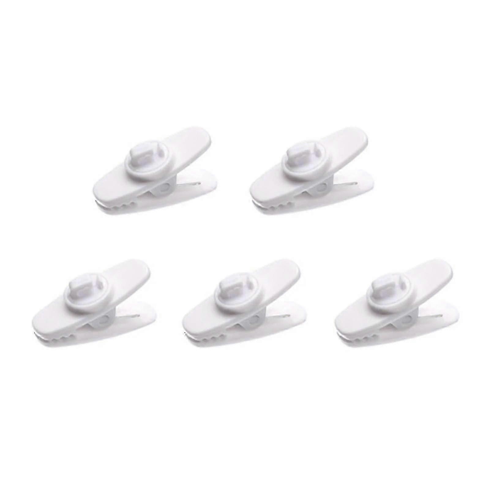 Portable Rotatable Plastic Cable Clip Clamp For Earphone(5pcs-white)