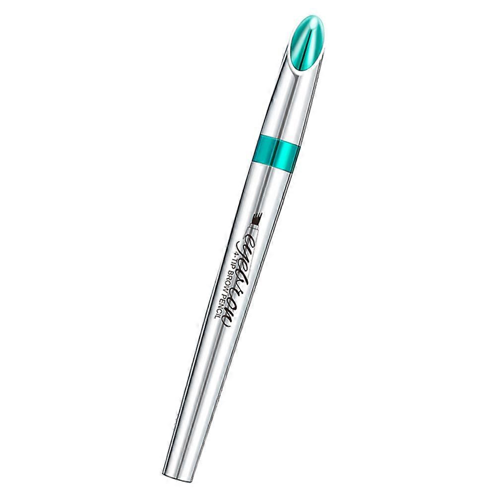 Stylos à sourcils à quatre têtes Effet de tatouage naturel Outils de maquillage de sourcils Argent en plastique 1Set