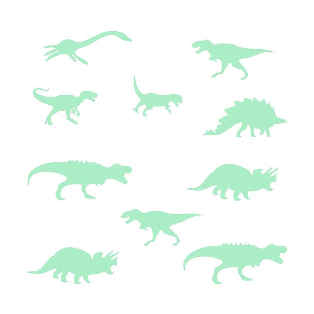 Glow In The Dark Dinosaur Wall Sticker For Kids Room Decoration 3Set Green 29x21cm