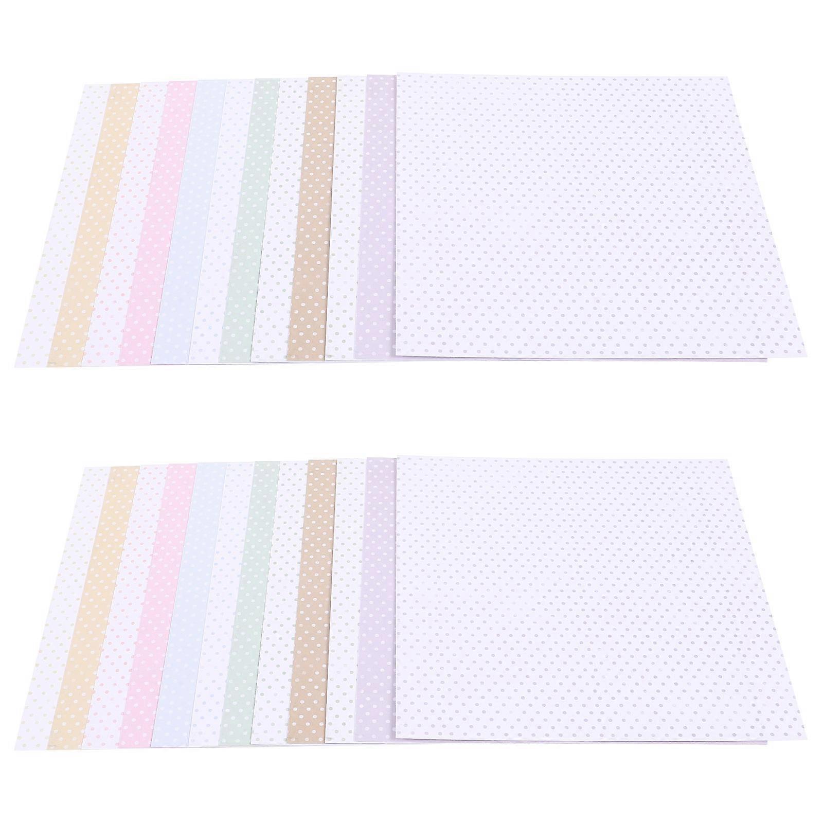 Retro Scrapbook Paper Background Papers Assorted Color 15.2X15.2X0.1cm Square present Decoration 24 Sheets