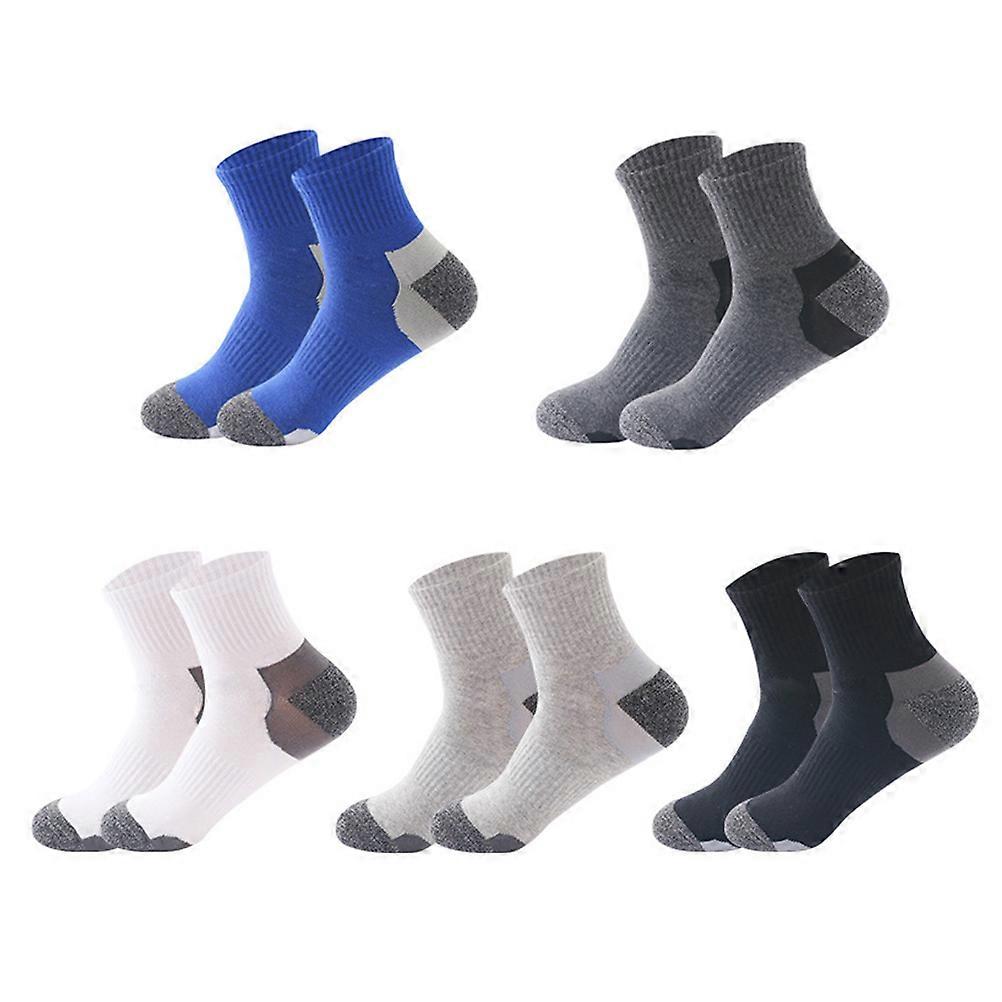 Mens Sports Socks Comfortable Design Mesh Design for Walking Indoor Use 5 Pairs per Bag