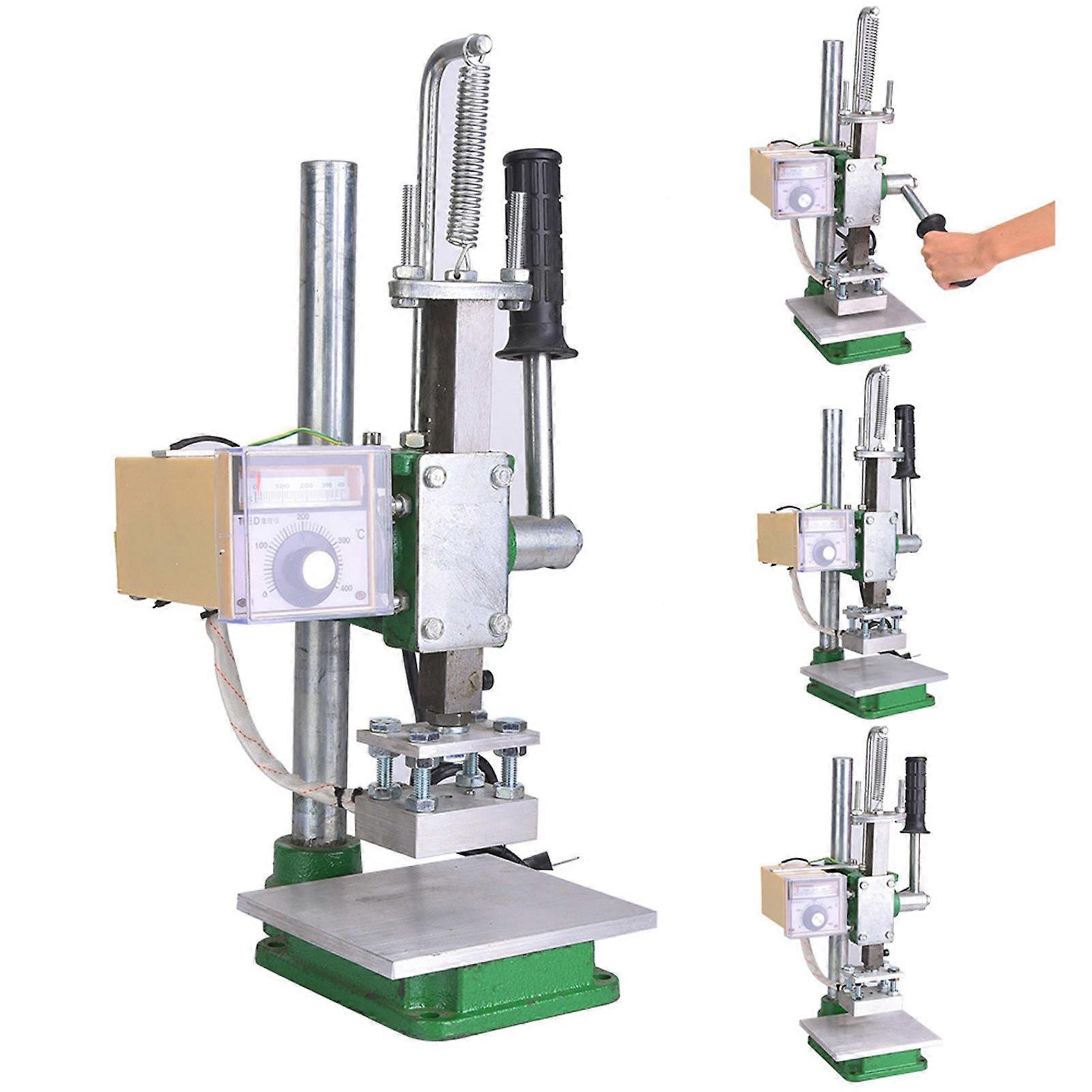 Portable Hot Foil Stamping Machine for Leather Crafts, Manual Heat Press Machine, EU Plug 220V