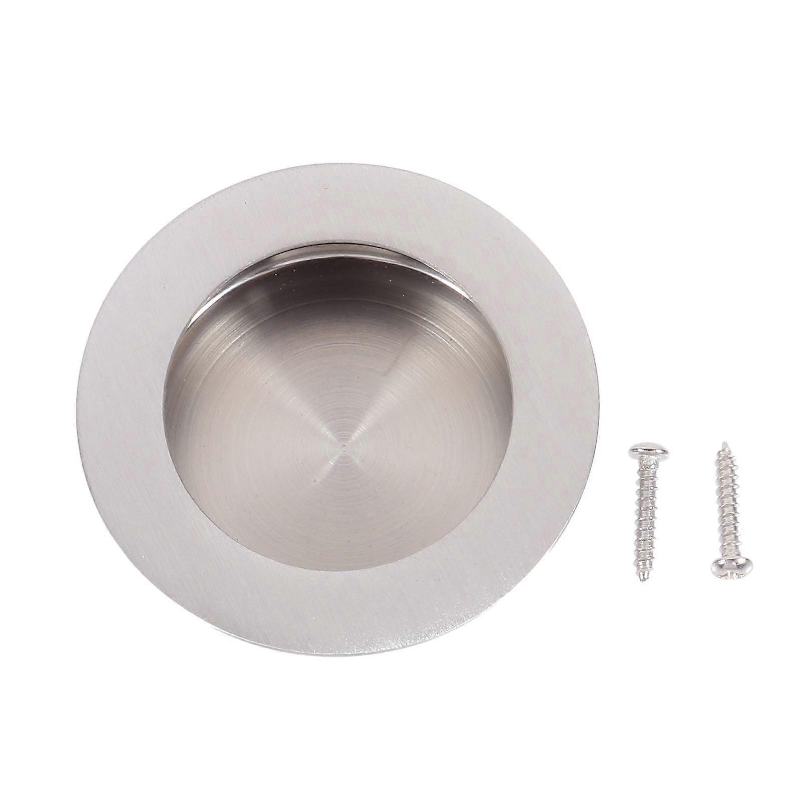 Invisible Furniture Handle Stainless Steel Pull Handle Wardrobe Home Use 6x6CM Simple Design 5Pcs