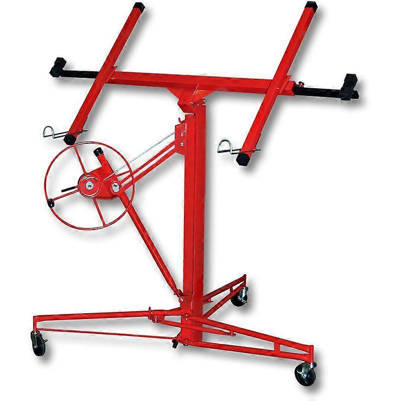 16FT Rolling Drywall Lifter Panel Hoist Jack Tool,Red
