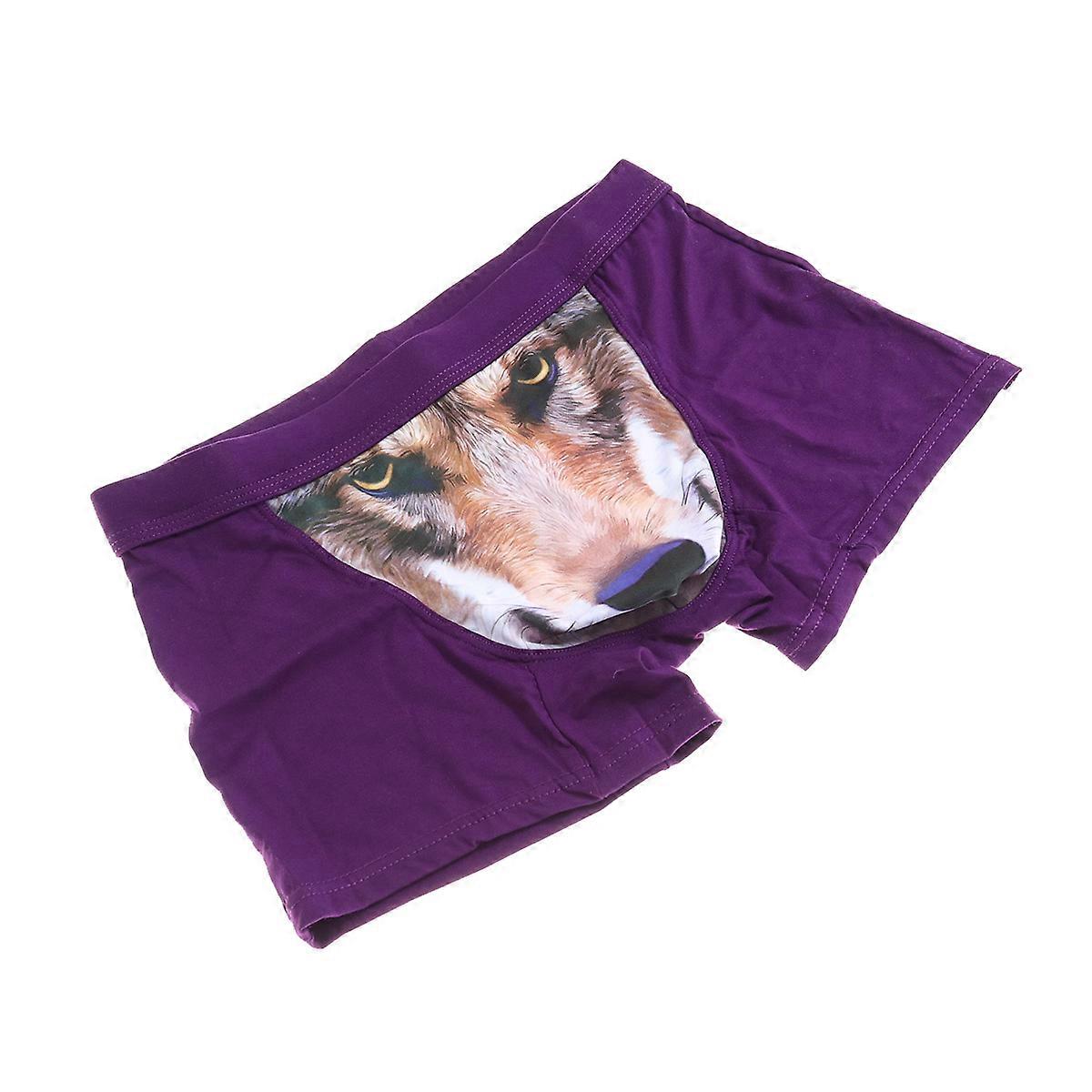 Breathable Mens Trunks Purple L Practicality Retains Elasticity 1Pack