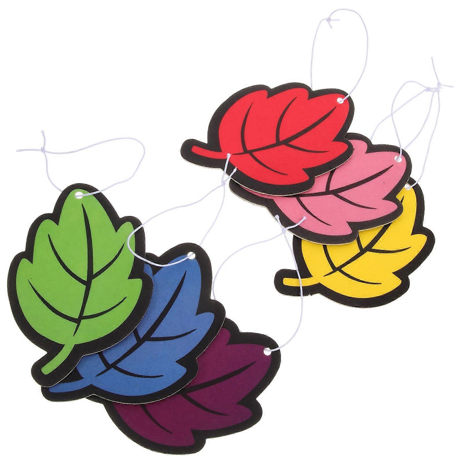 6pcs Leaf Shaped Paper Air Freshener for Car Odor Absorption – Hanging Perfume Diffuser for Auto, Office, and Home Use
