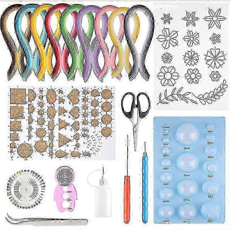 طقم اللف الورقي ذو 45 لونا 900 شريط مع أدوات ، مثالي للحرف اليدوية والهدايا في أوروبا