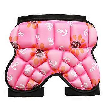Protective Sports Butt Pad for Kids with Removable Hook Pad, Shock Absorbing Non-Slip, Pink