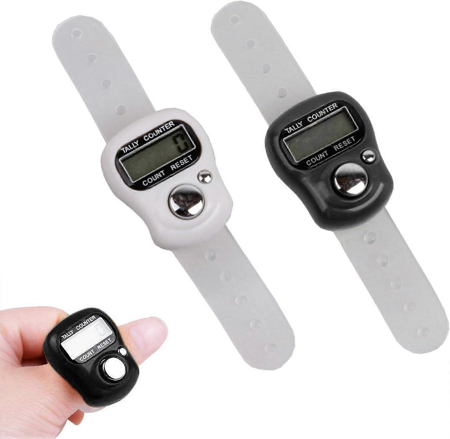 2Pieces Manual Counter, LED Finger Counter, Electronic LED Count