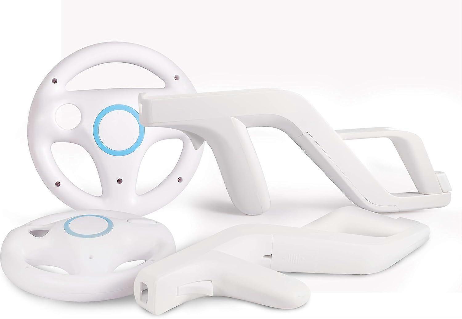 2er-Pack Rennlenkrad mit Handschlaufe für Wii und Wii U, Spielzubehör.