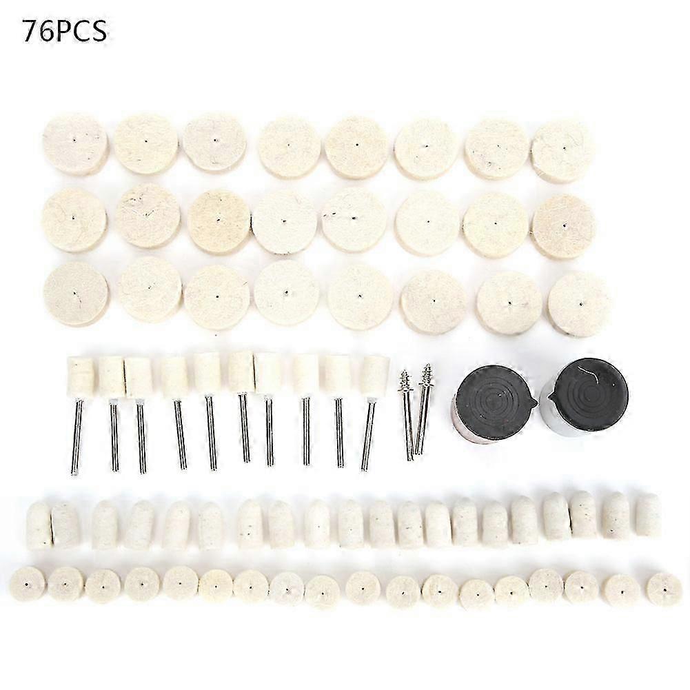 76PCS Wool Puling Buffing Wheel Rotary Tool Accessory Set para Mini Drill Electric Grinder