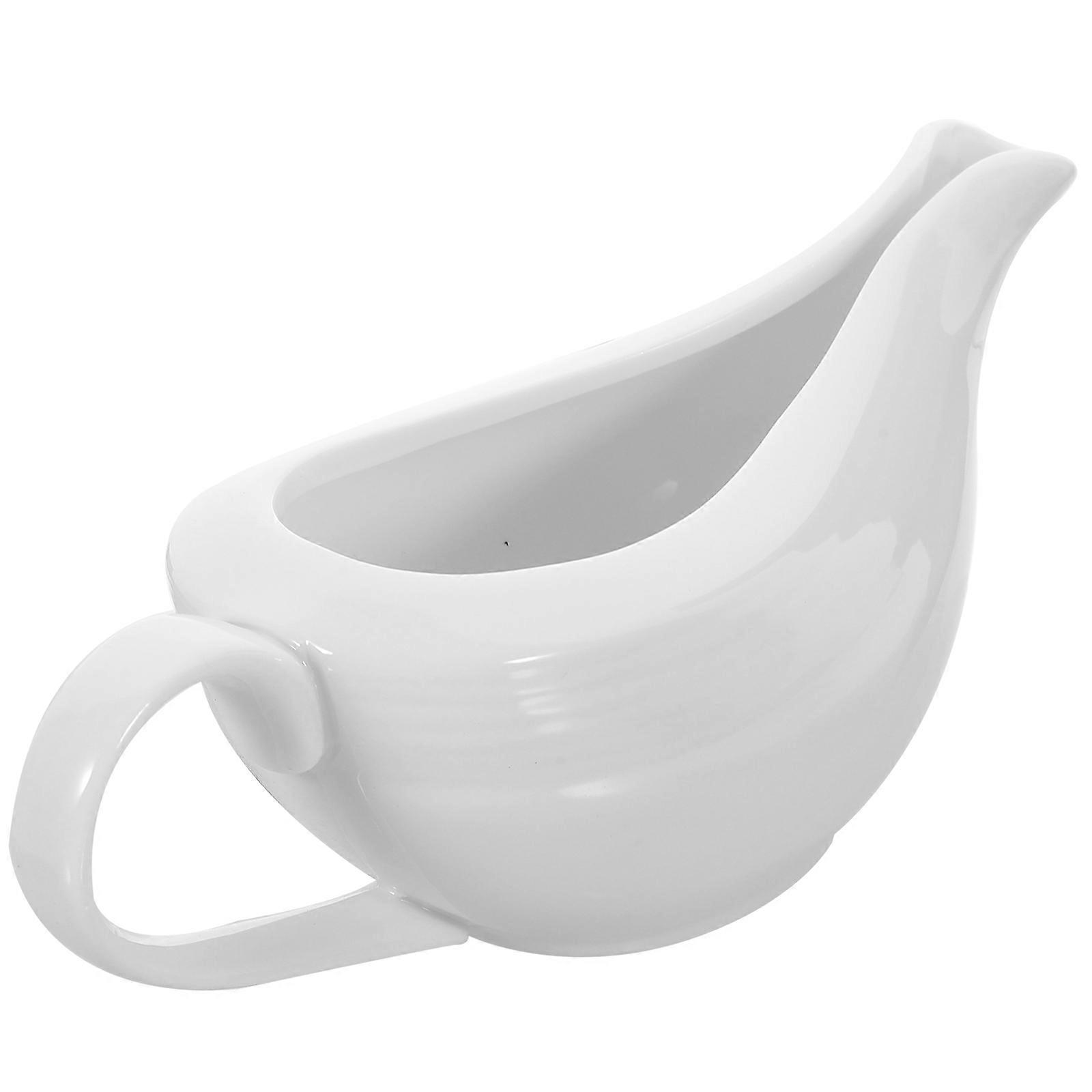 Gravy Jug Ceramic Gravy Boat Chefs Serving White 16.50X6.50X6.50CM 1Set
