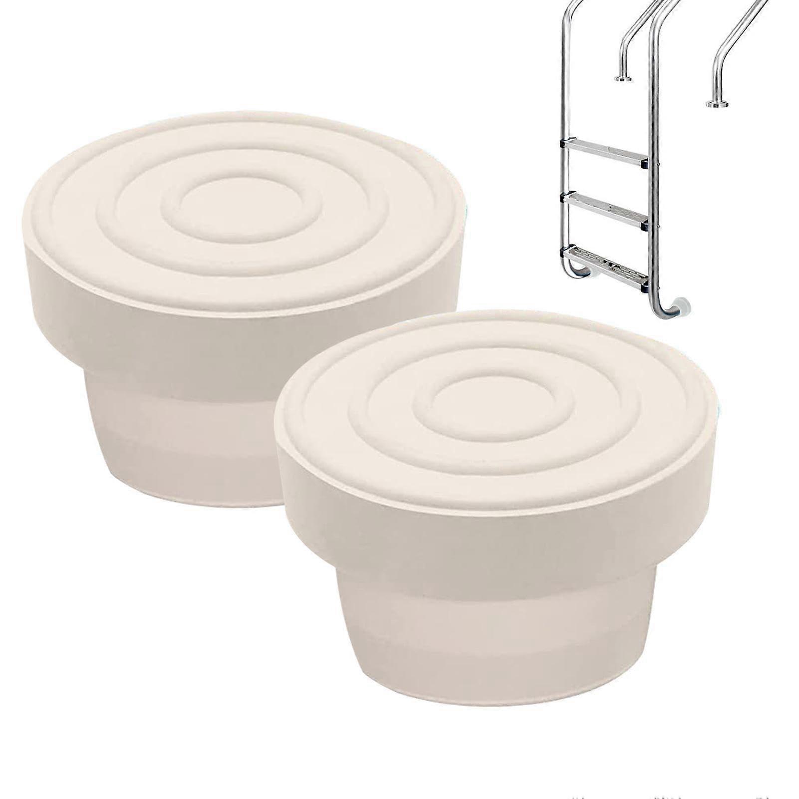 Pool Ladder Rubber End Caps 4.8 cm - Soft Fit for Indoor Pool Ladders, Protective Buffer for Pool Ladders