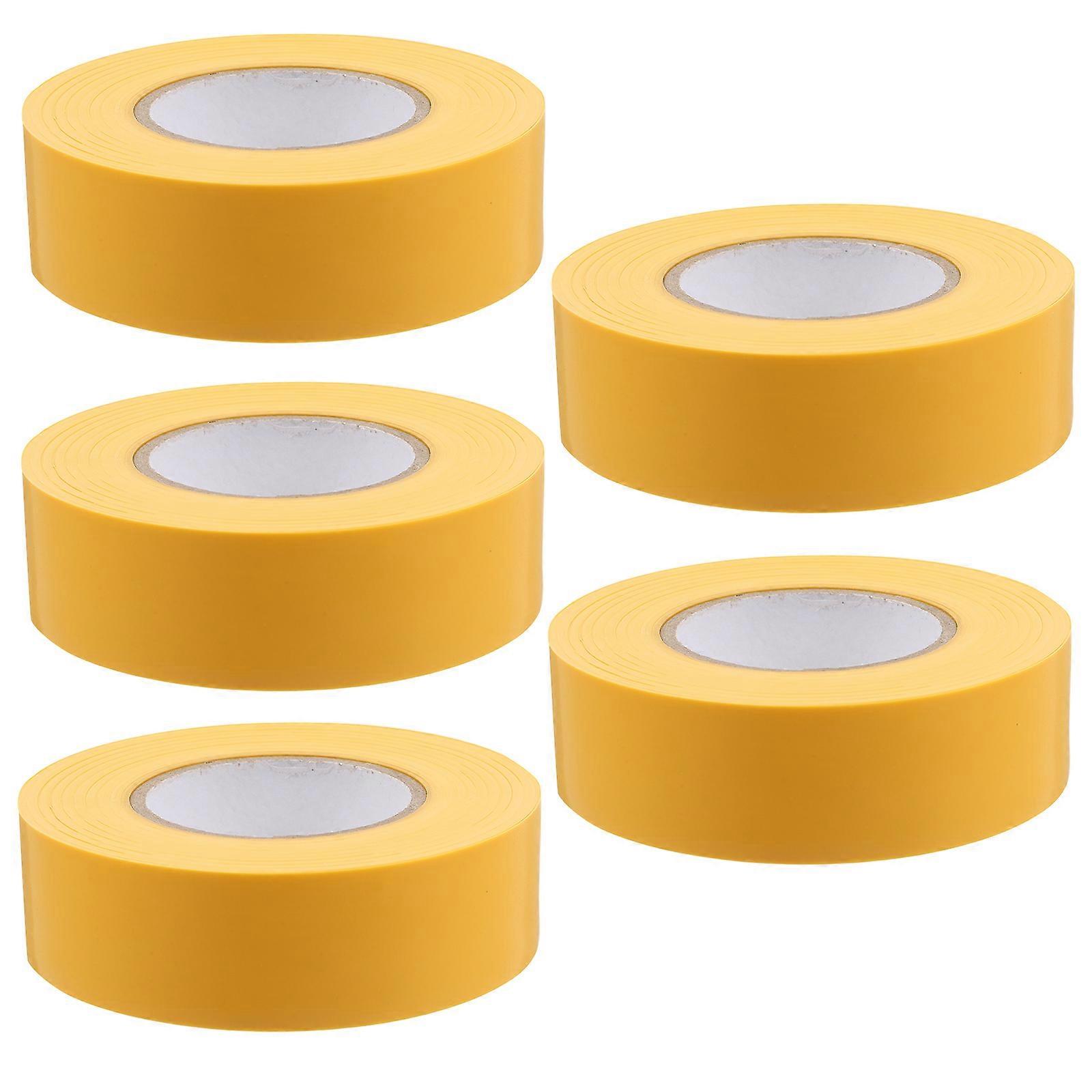 5pcs Non Stick Flagging Tape for Marking Areas – PVC Ribbon for Workplace Safety, Boundary Marking, and Indicators in Construction, Engineering, and