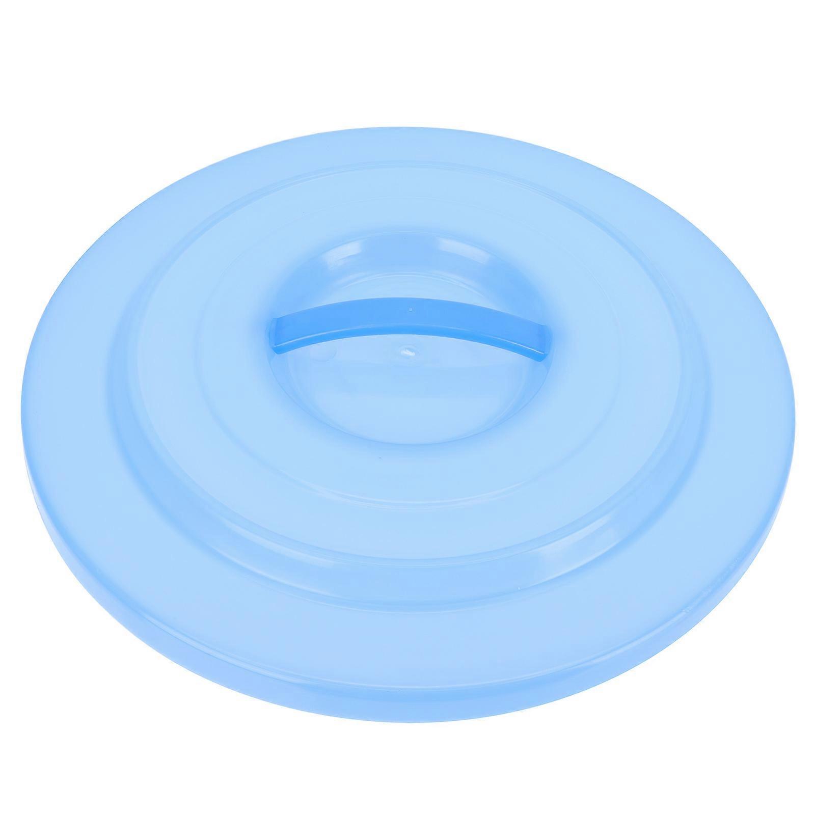 Blue Trash Can Lid Protector Made of Plastic for Reliable Use in Public Places Fits Most