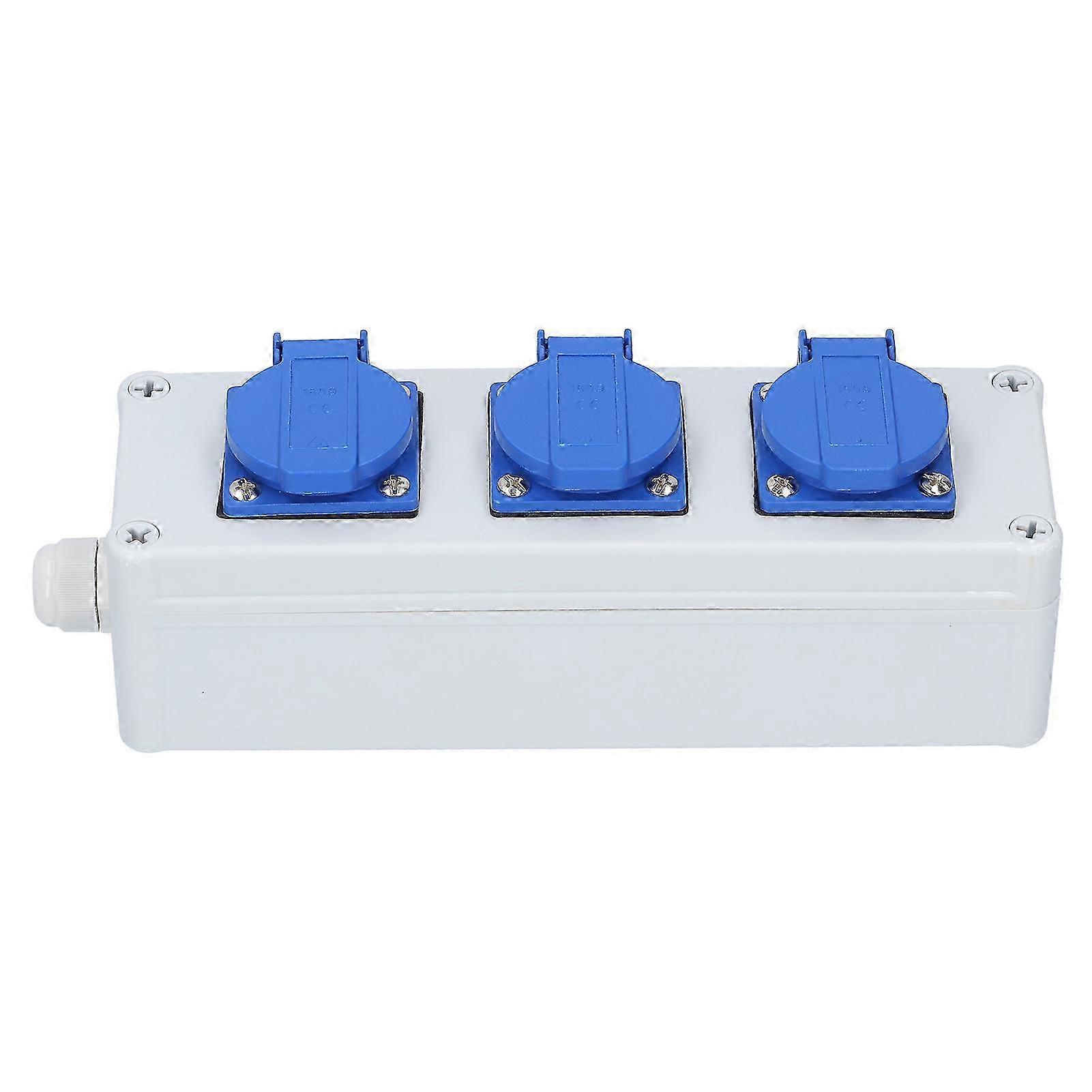 Outdoor Waterproof Socket Box with Switch for Rainproof Electrical Outlets - 3-Position Socket Box