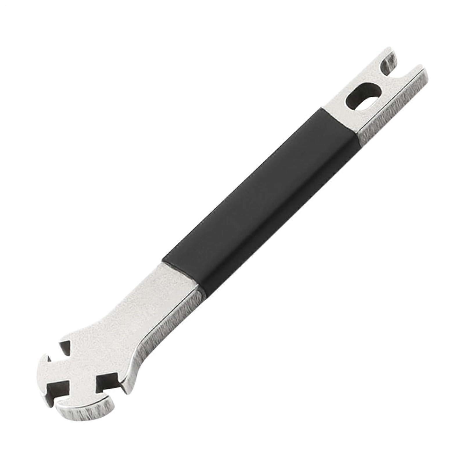 Bicycle Spoke Wrench Tool - Multifunctional Pedal Wrench - Stainless Steel Spoke Adjuster - Portable Rim Alignment Tool