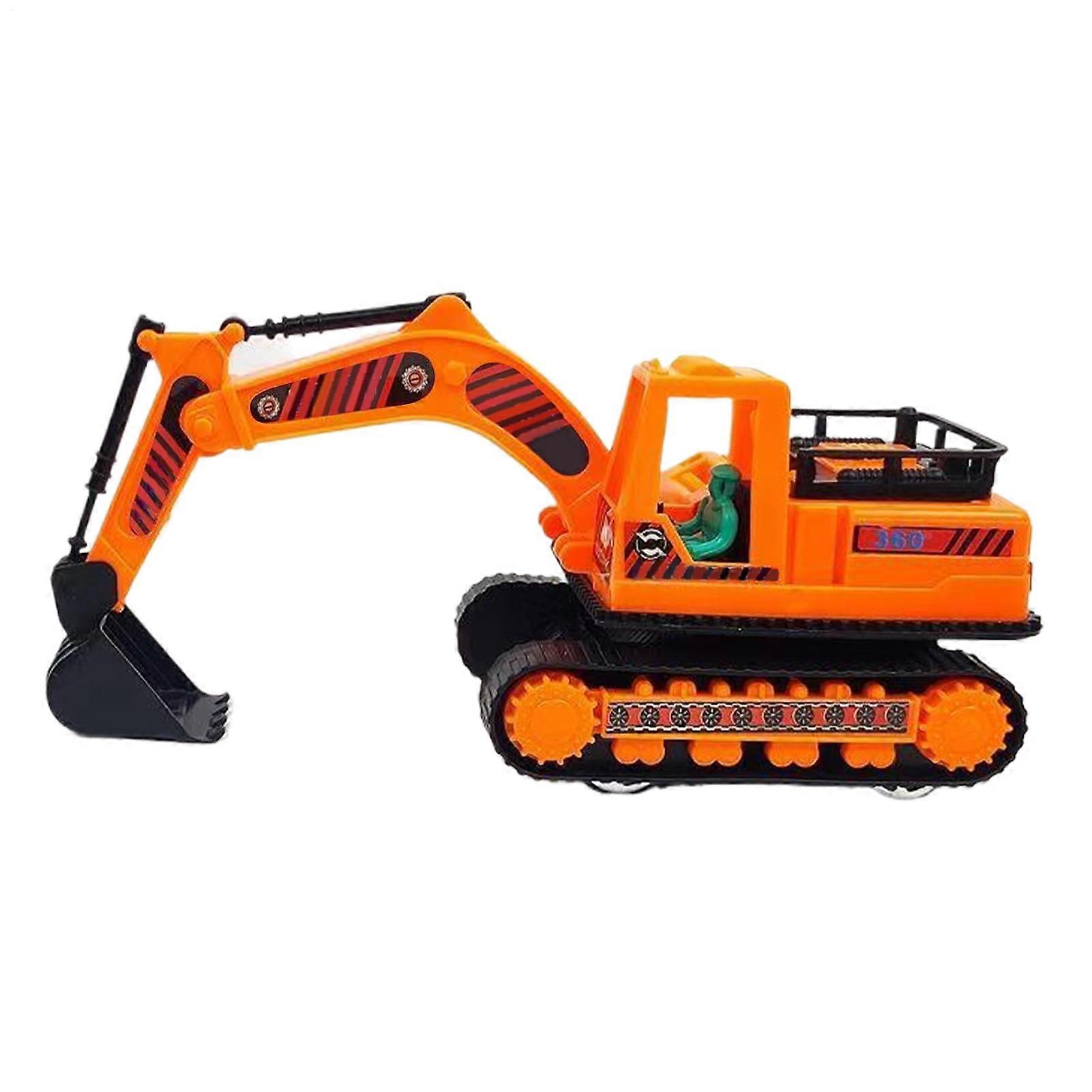 Excavator Toy PushandGo Inertial Excavator with Rotating Cabin Birthday Gift Toy