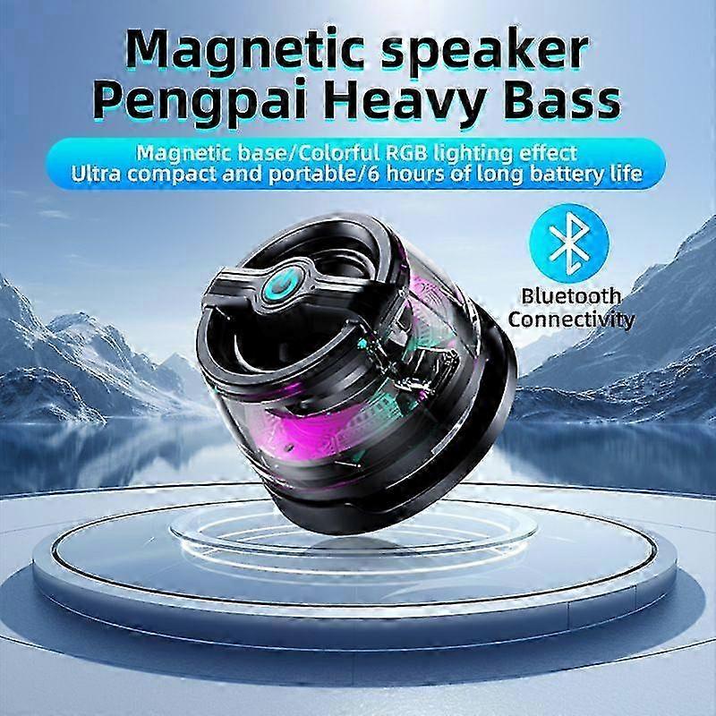 Mini Bluetooth Speaker with Mobile Phone Stand, Magnetic Design