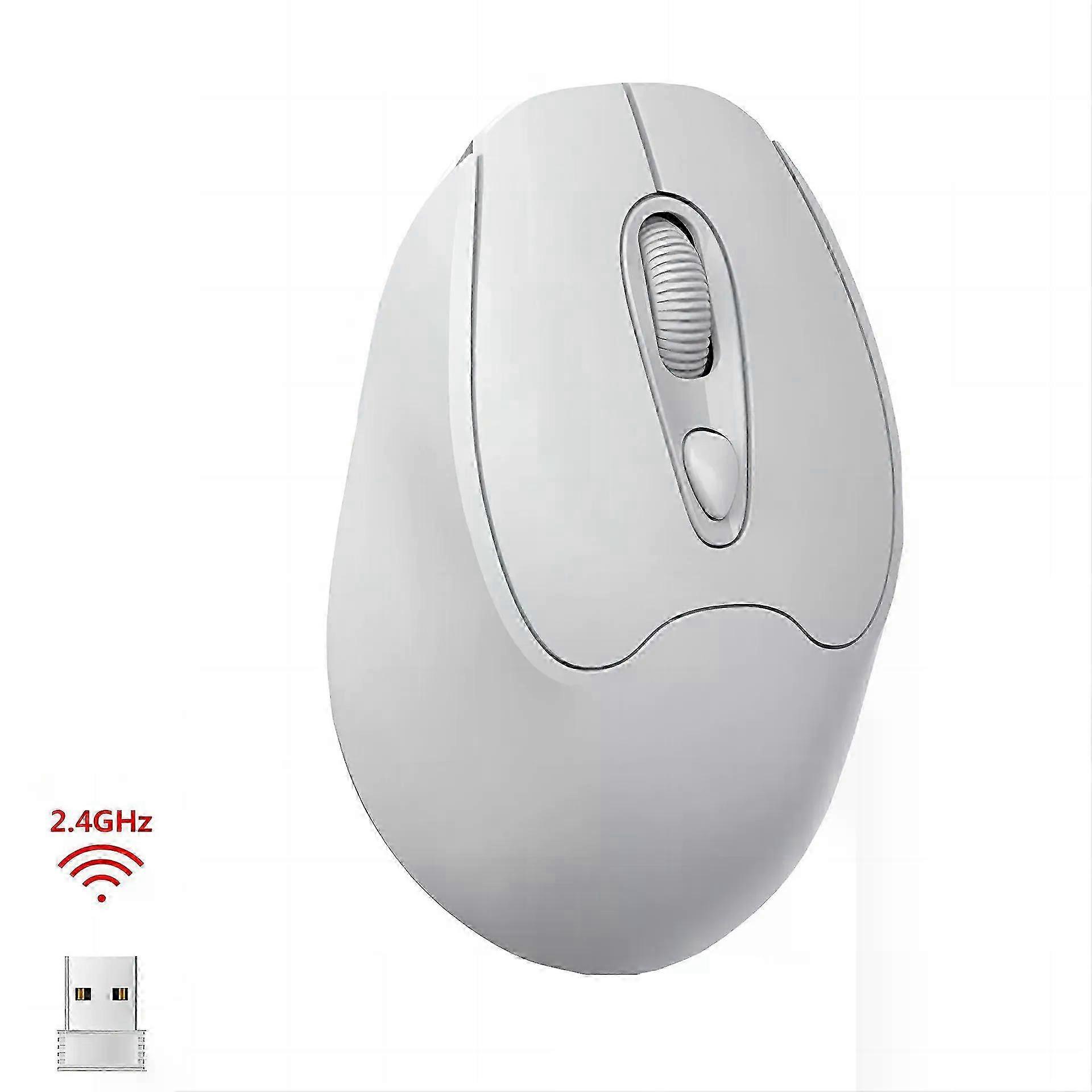 Wireless 2.4G Mouse DPI Adjustable Ergonomic Design Silent Button Battery Comfortable Grip for Universal Office Use