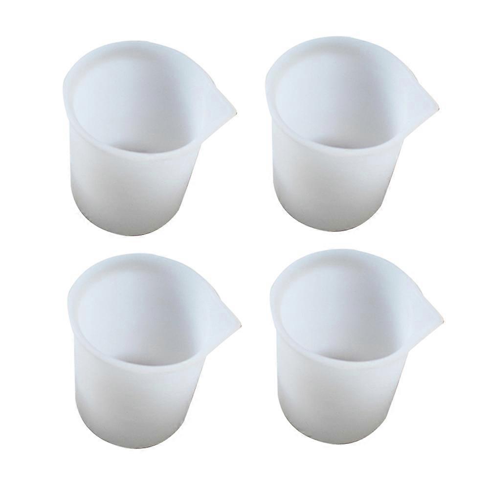 Silicone Measuring Cups for Measuring Use 4Pcs White Tools