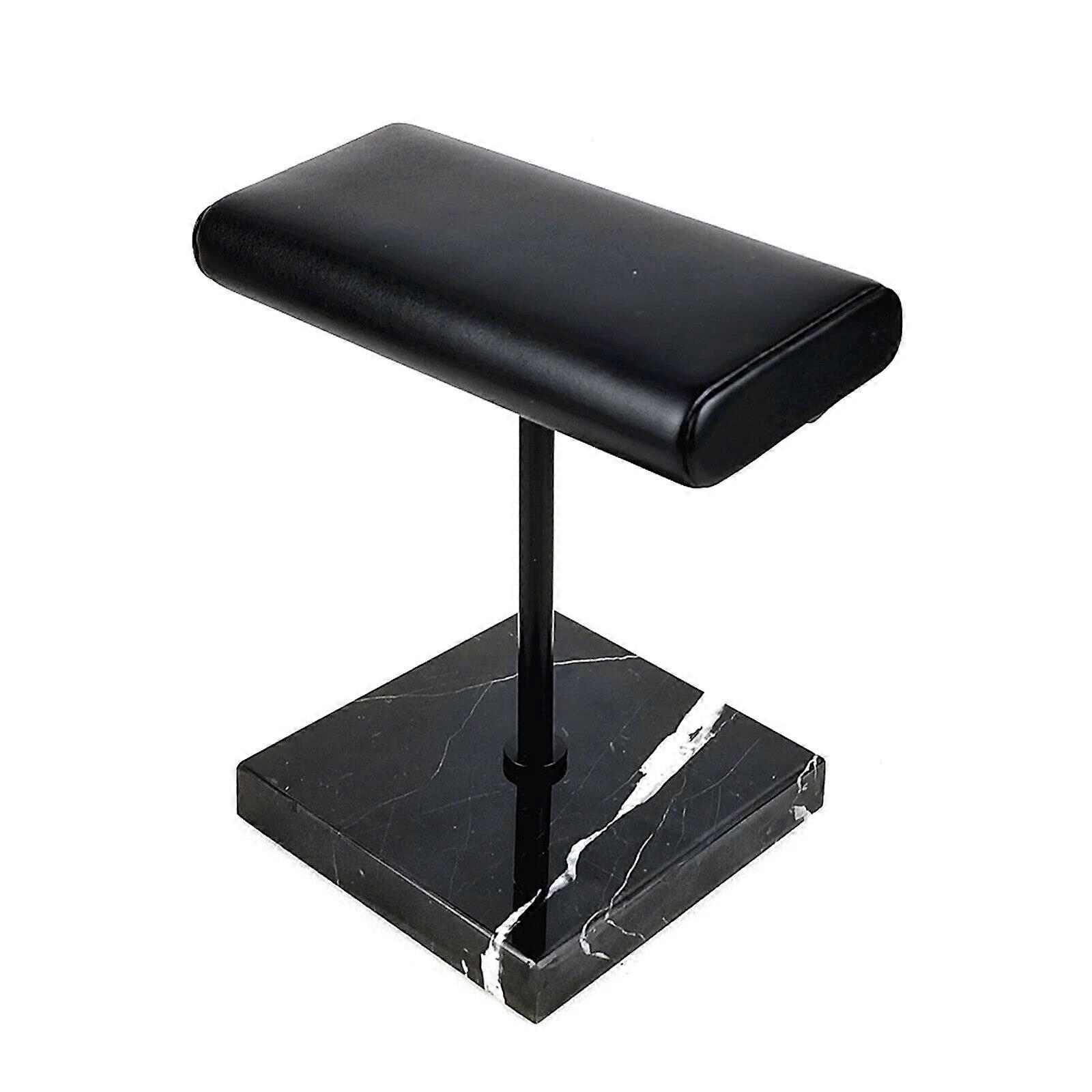 Watch Stand PU Square Marble And Metal Finish Display Stand Black For Home Shop Window Mall Display