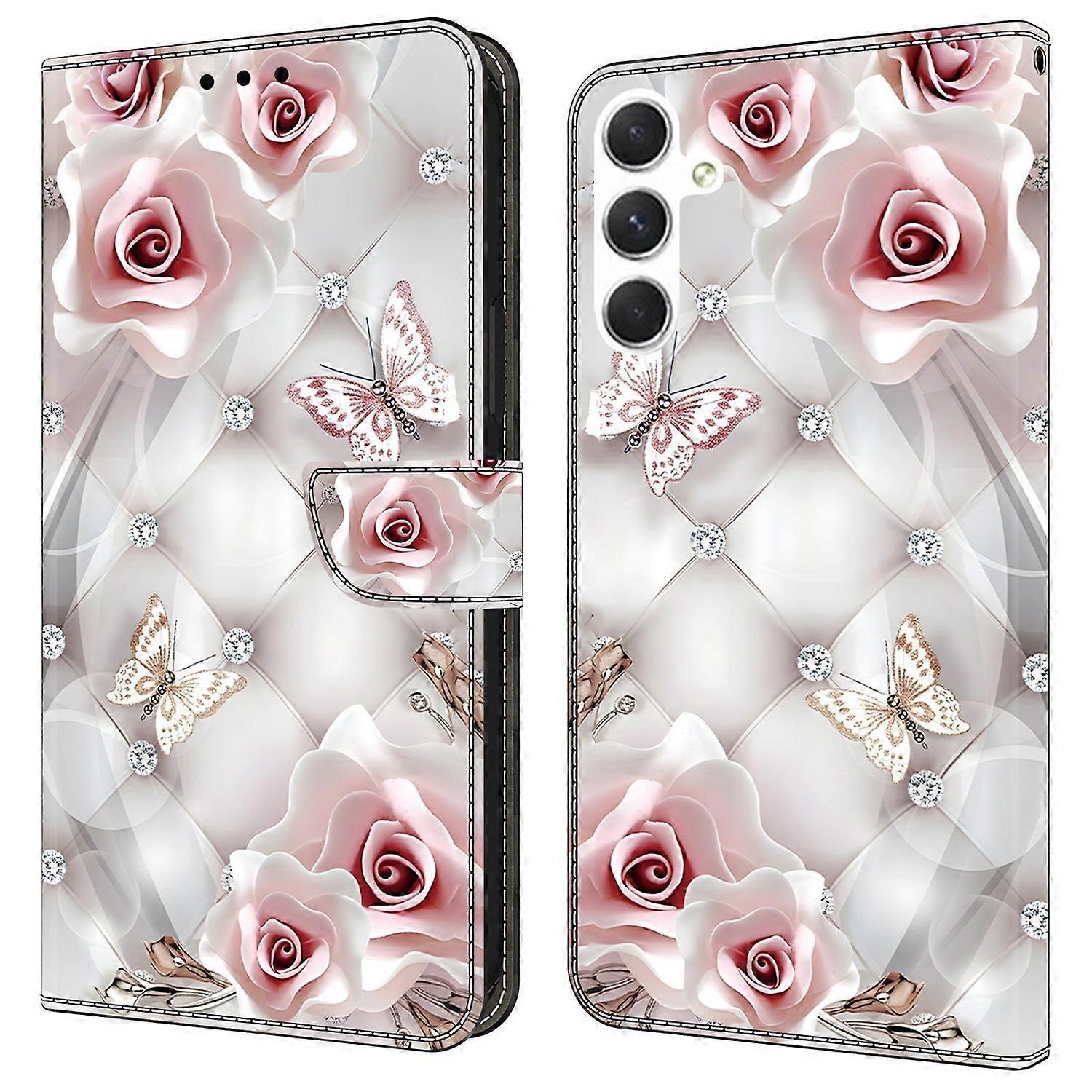For Samsung Galaxy S25/ S24 Leather Case Pattern Printing Wallet Stand Anti Drop Phone Cover
