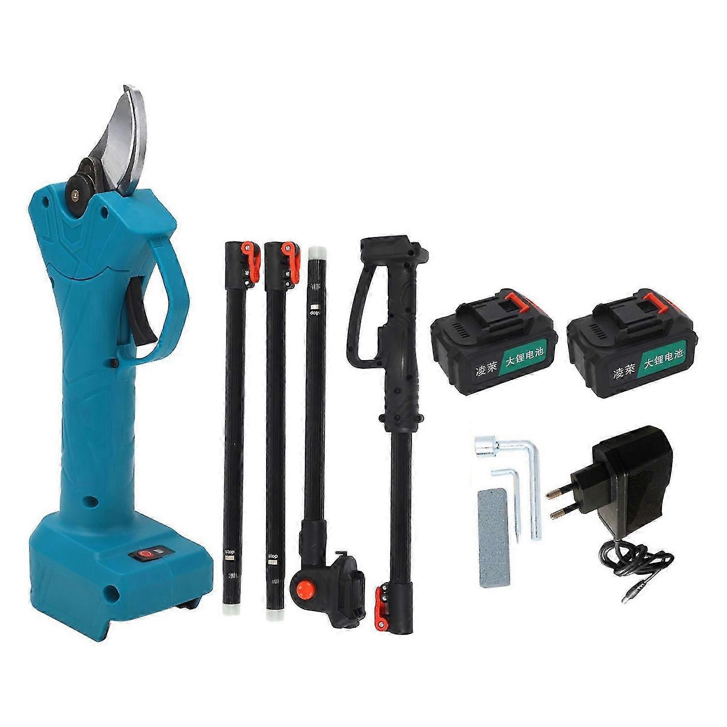 Electric Pruning Shears with Extension Pole Rechargeable Battery Powered Professional Cordless Pruning Shears 110