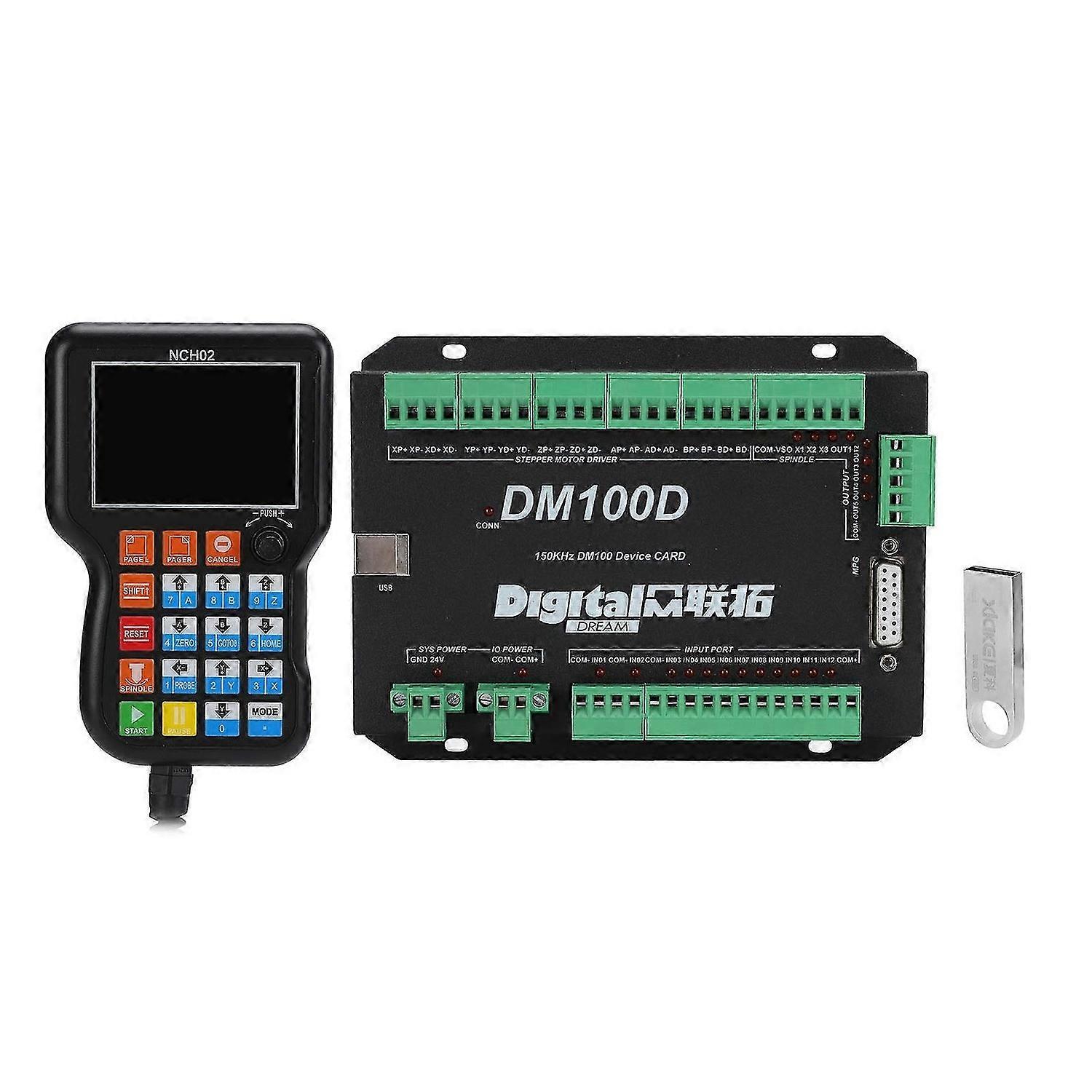 CNC Controller Multifunctional Offline Motion Controllers for Engraving Milling Machine DC 24V5 Axes