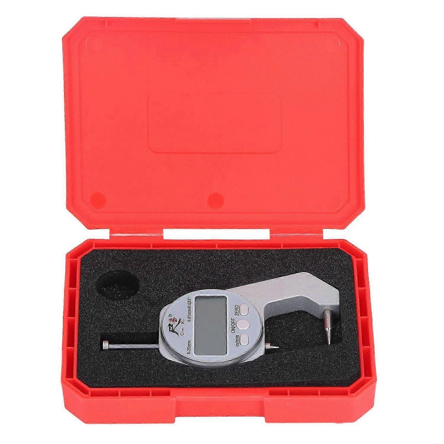Thickness Gauge 020MM Range Digital Display Small Curved Tip Mini Thickness Gauge