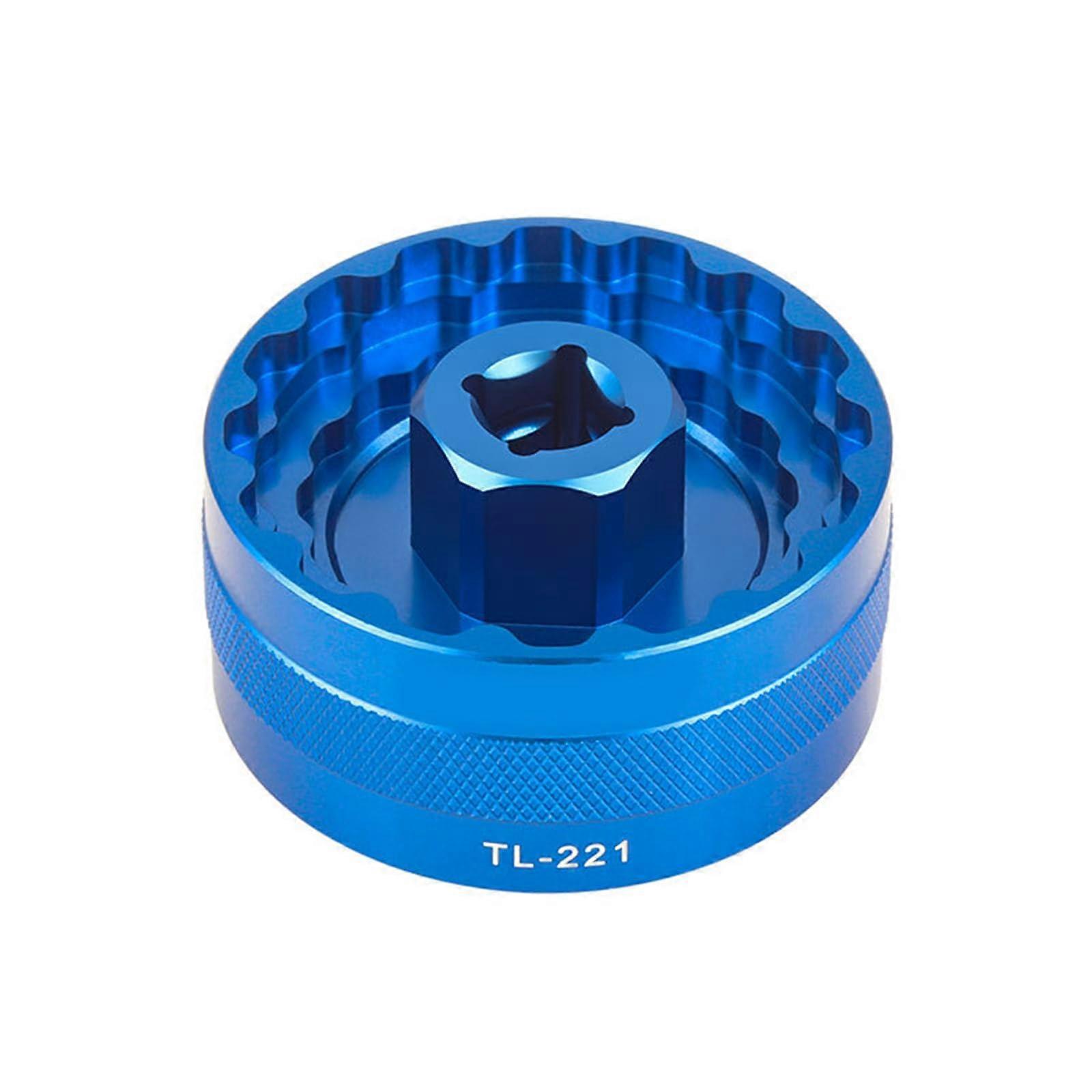 Bicycle bottom bracket, durable, aluminum alloys, bicycle bottom bracket tool for easy removal and installation of bearings, blue