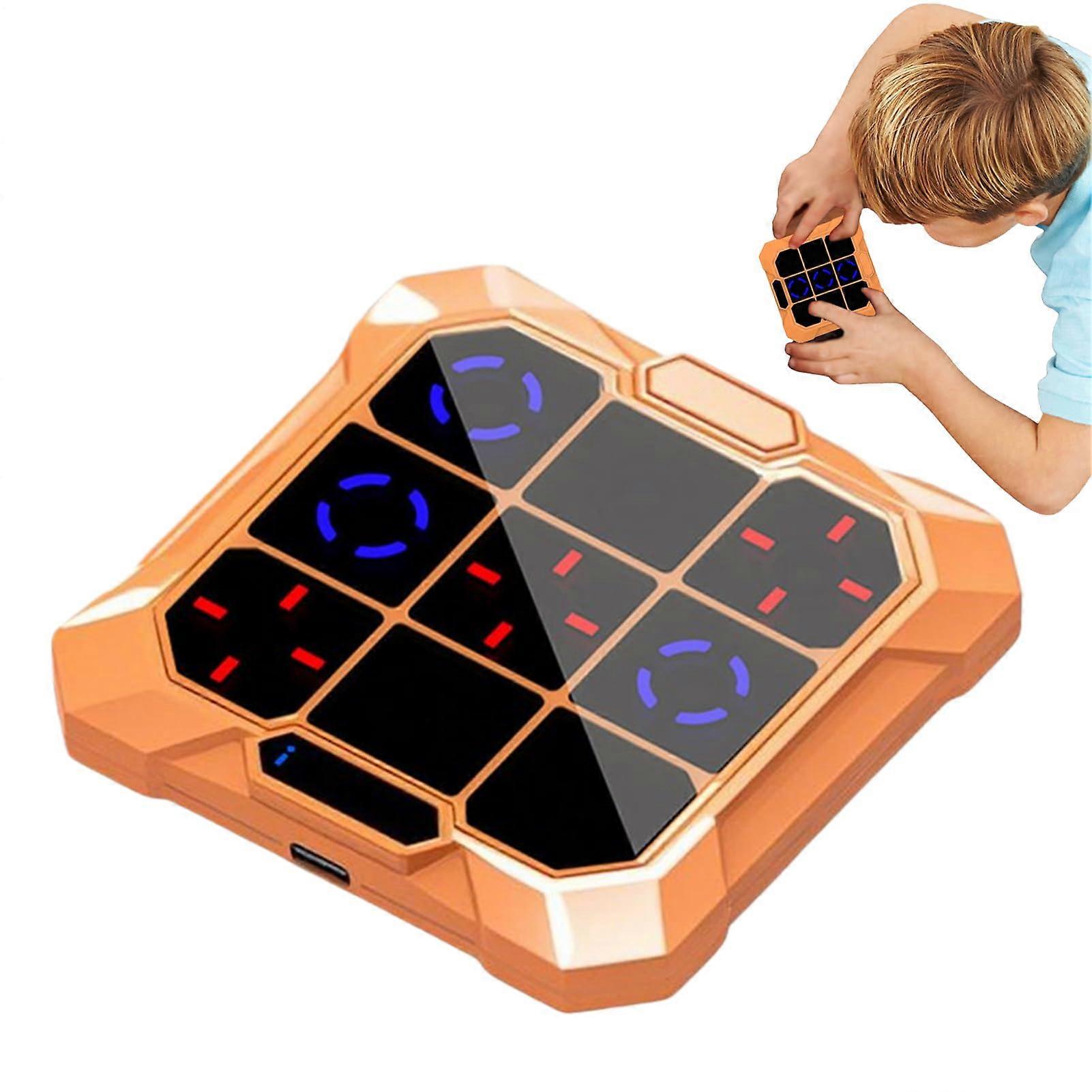 Portable Electronic Puzzle Board Console Educational Toy for All Ages Orange