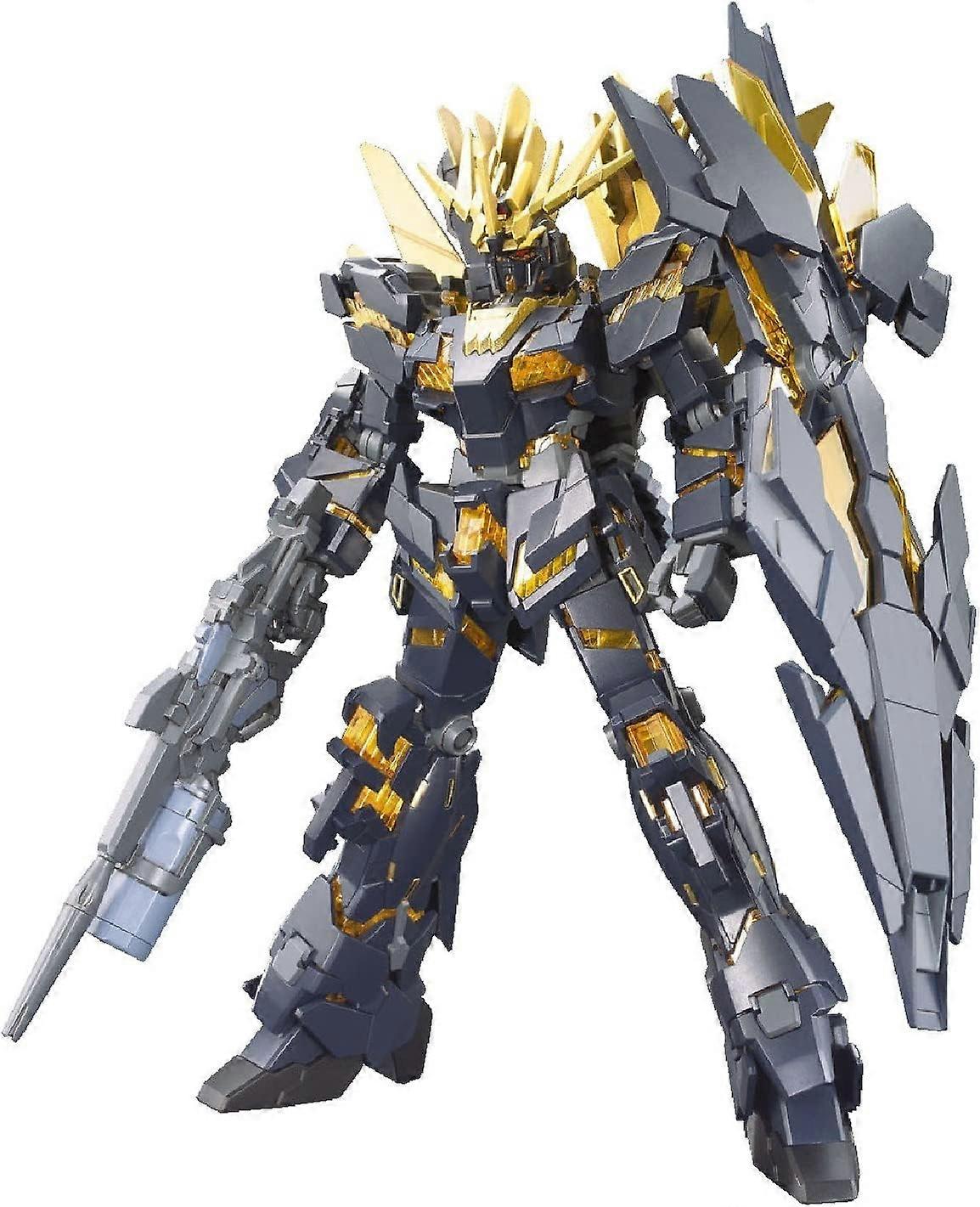 Bandai GUN58780 HGUC 1/144 Unicorn Gundam 02 Banshee Norn Model Kit, Black and Orange Color Scheme, Detailed Build