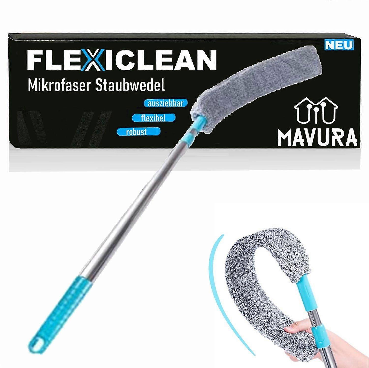 Flexiclean Flexible Microfibre Duster, Telescopic Duster, Dust Catcher, Gap Dust Cleaner, Washable, Extendable