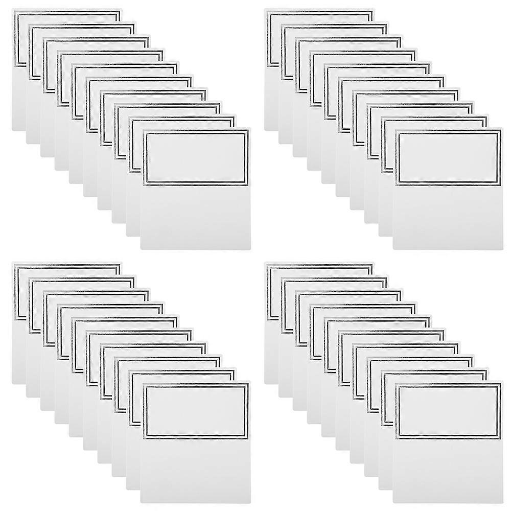 100pcs Elegant Blank Table Place Cards for Weddings, Parties & Events Name Cards for Guest Seating & Table Display
