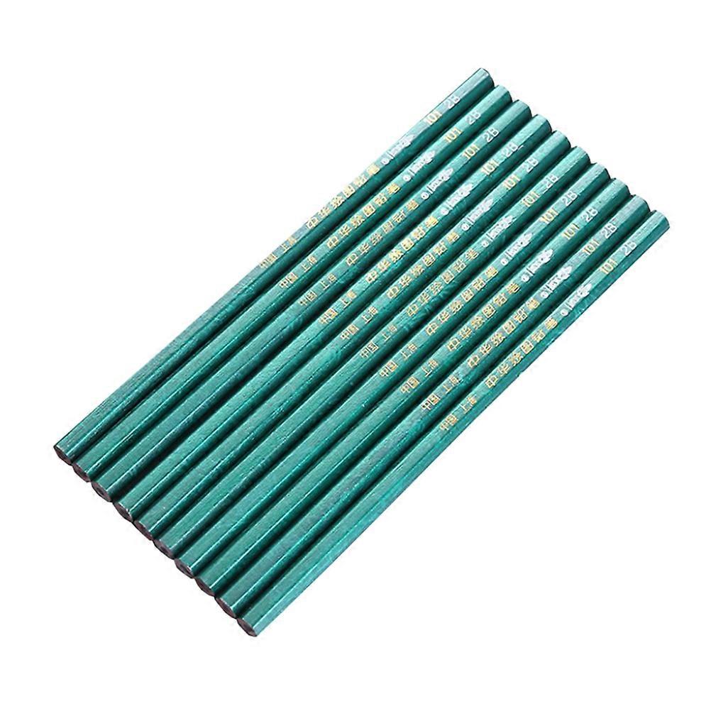 Graphite Pencils Set for Art Projects Students Cylindrical 17.5 x 3 x 0.5 cm Drawing Sketching 10Pcs