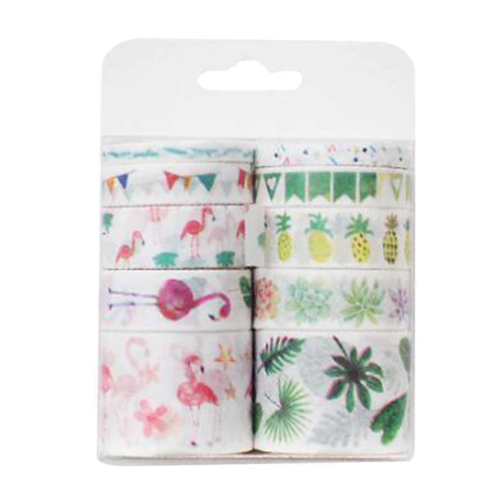 Decorative Craft Washi Tapes For Book Marking And Planner Organization Waterproof Multi-Colored 1.5cm X 2m 10Pcs