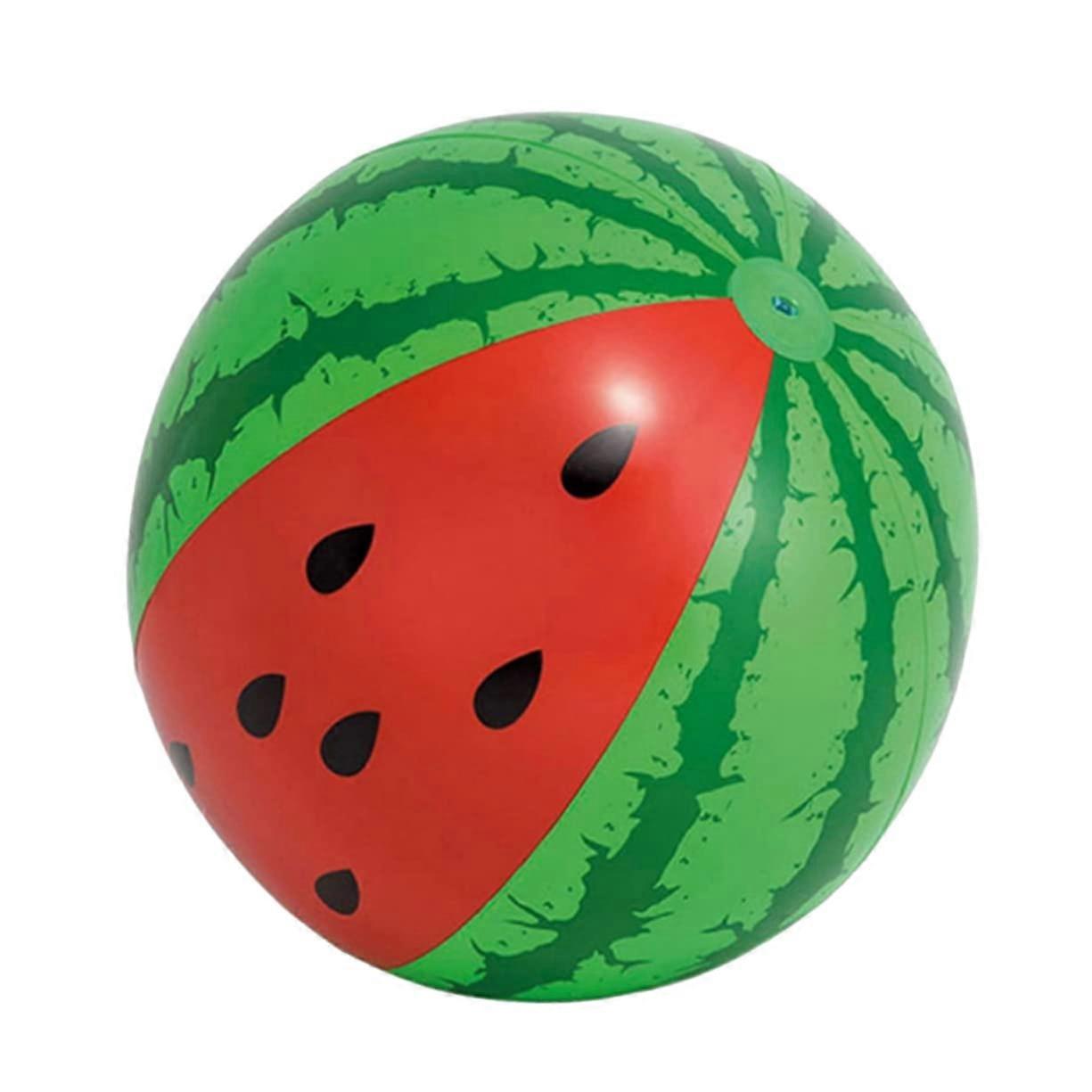 Inflatable Watermelon Beach Ball - Thickened Water Play Toy for Outdoor Fun at Beach and Pool, 24 Inch Size