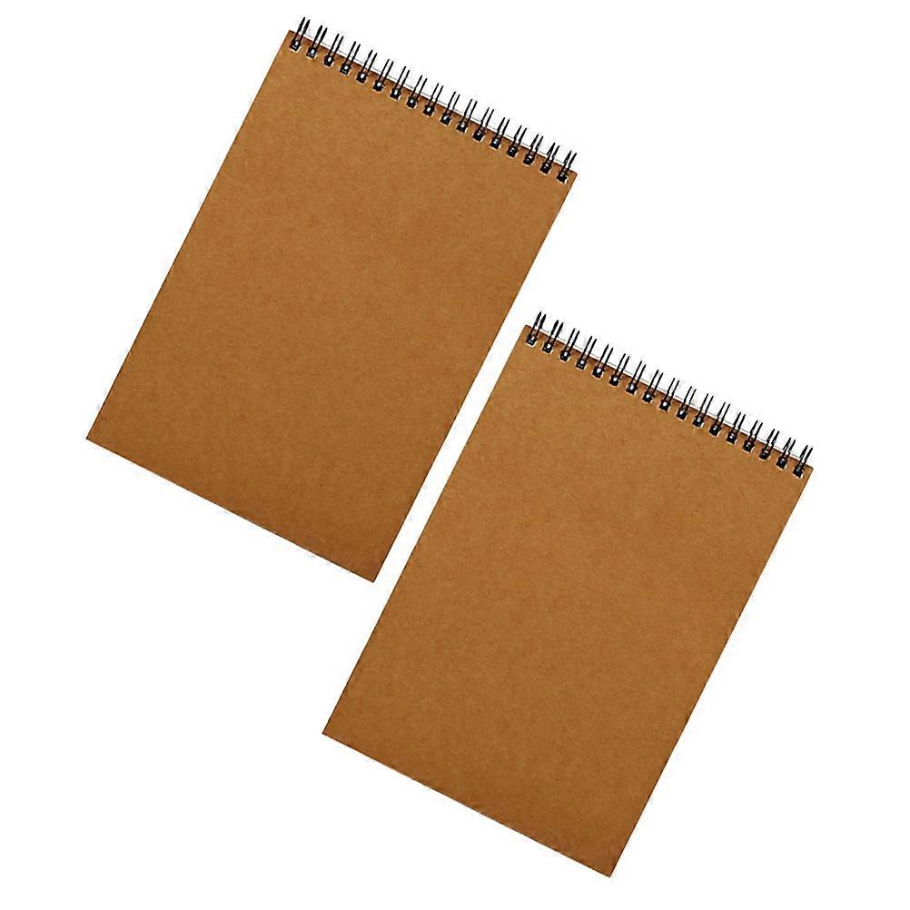 2pcs Simple 16K Spiral Notepads Writing Flip Up Coil Loose Leaf Notebook