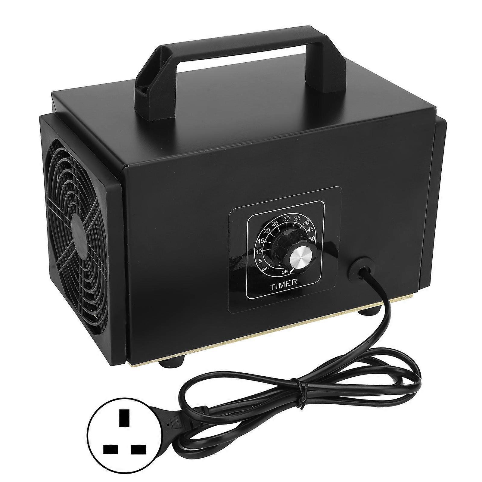Ozone Generator Machine Portable Air Purifier Cleaner Black with Timer Industrial AccessoriesUK Plug 220V 15g / h