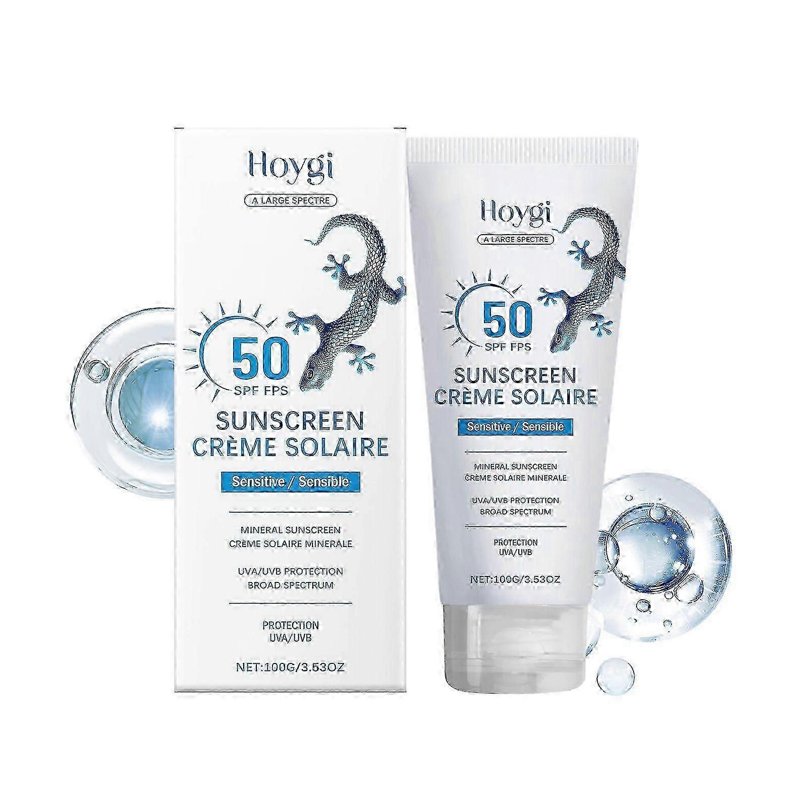 Sensitive Mineral Sunscreen Lotion, SPF 50+, Strong UVA/UVB Protection Broad Spectru Sunscreen Water Resistant with Smart Cap Technology - 100g