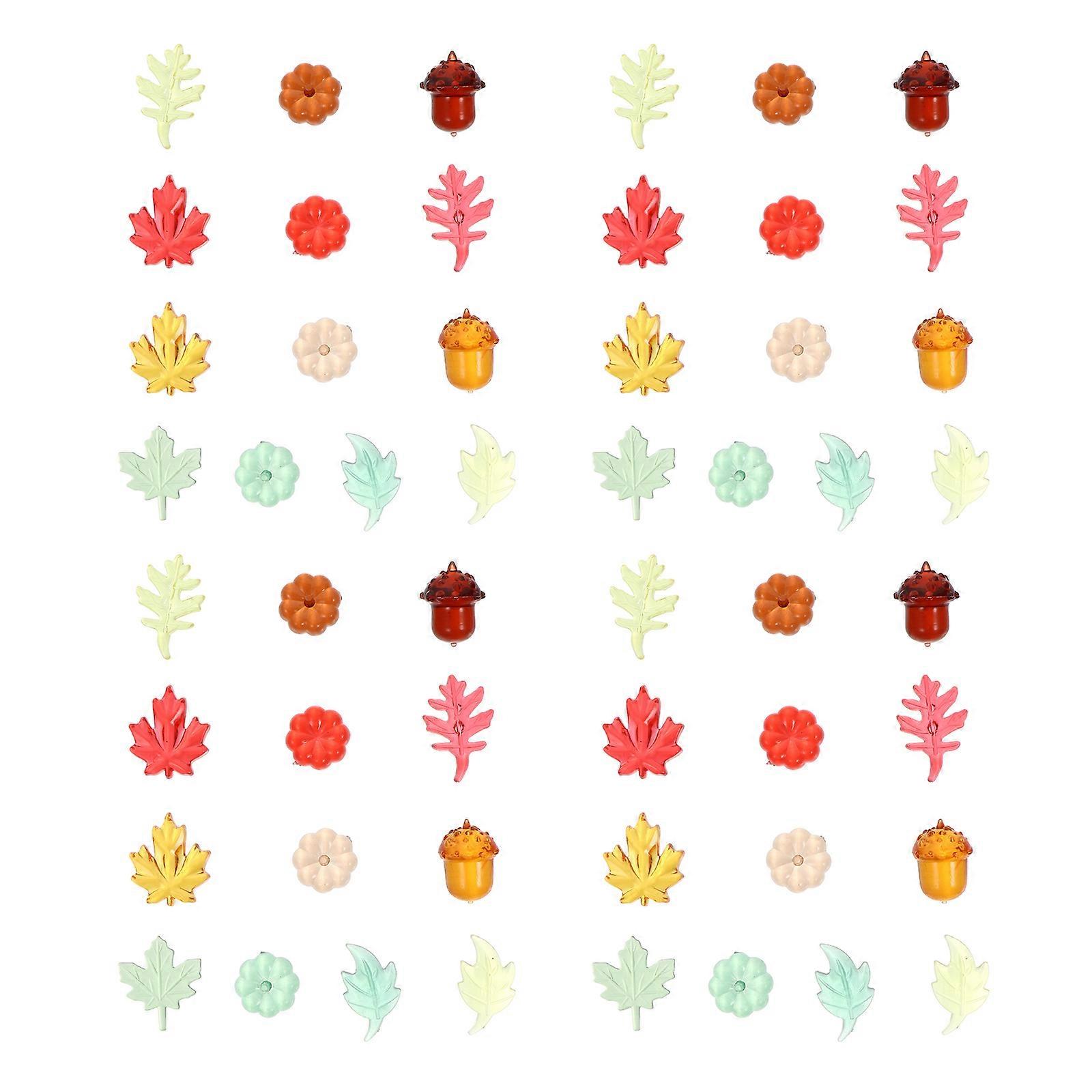 Acrylic Pumpkin Maple Leaf Table Ornaments for Thanksgiving Party Props, Colorful Autumn Harvest Decor Centerpieces and Photo Accessories
