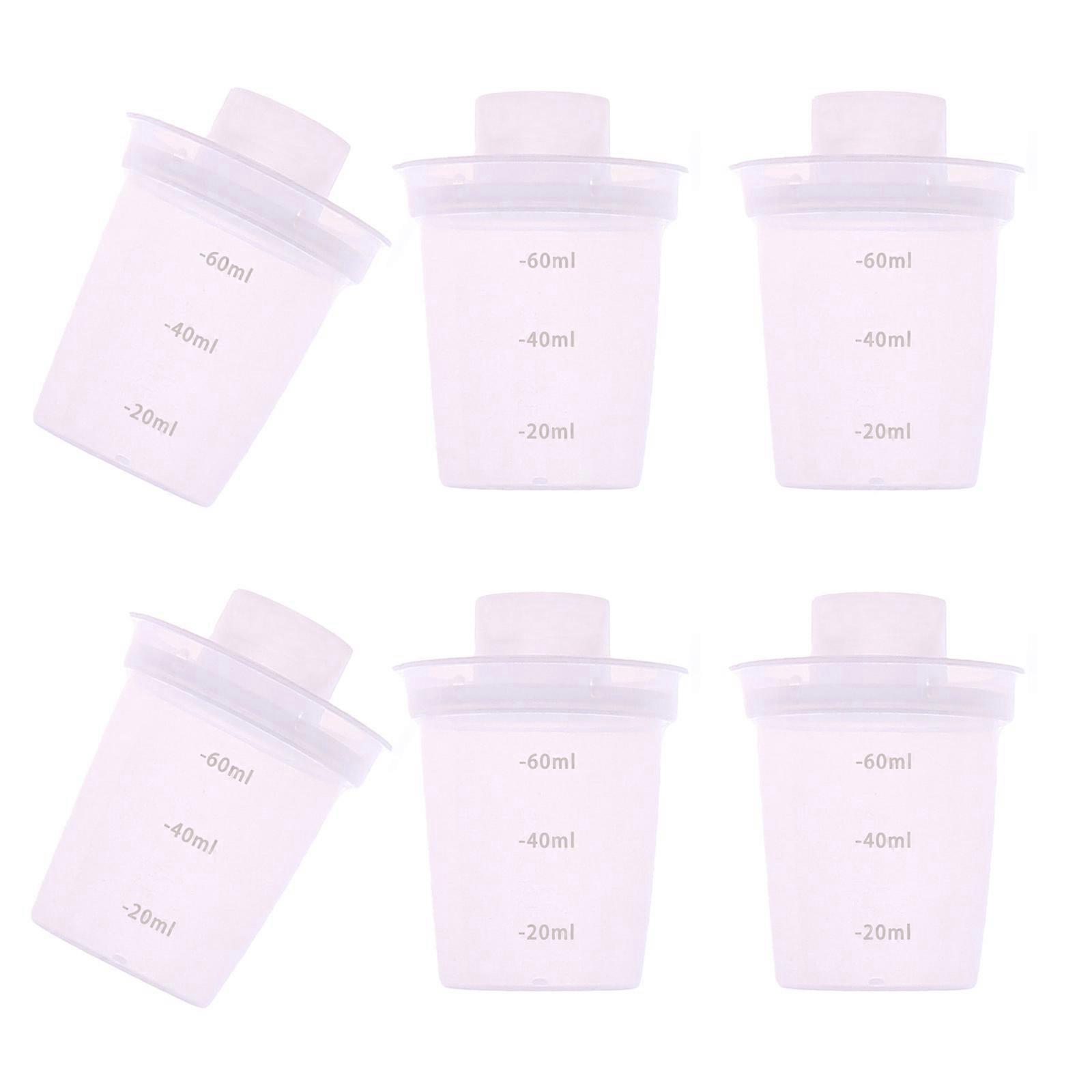 6Pcs Travel Ready Spill Resistant Formula Dispenser Set Secure Lid Design Milk Box 60ml for Convenient Baby Feeding Multicolor