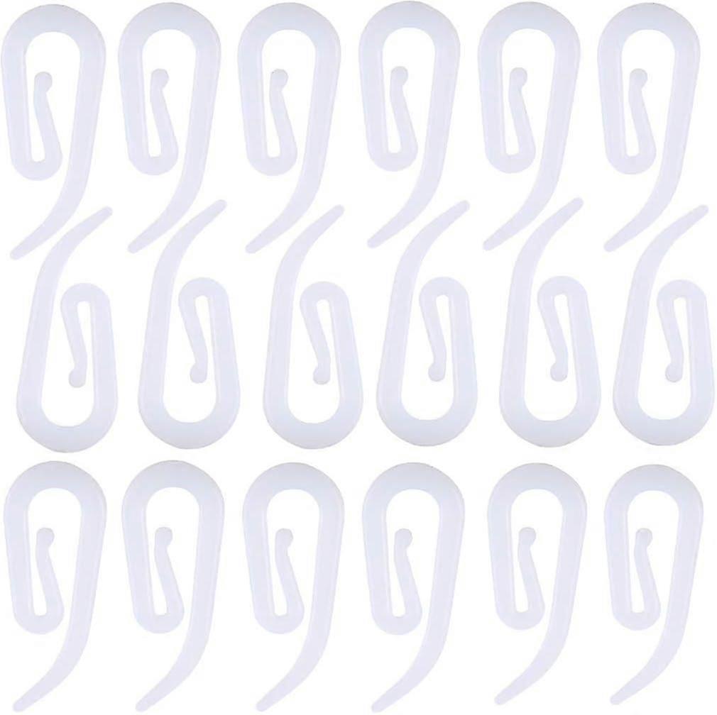 Plastic Curtain Hooks,Plastic Curtain Header Tape Drapery Hooks 2.8x1.2 cm