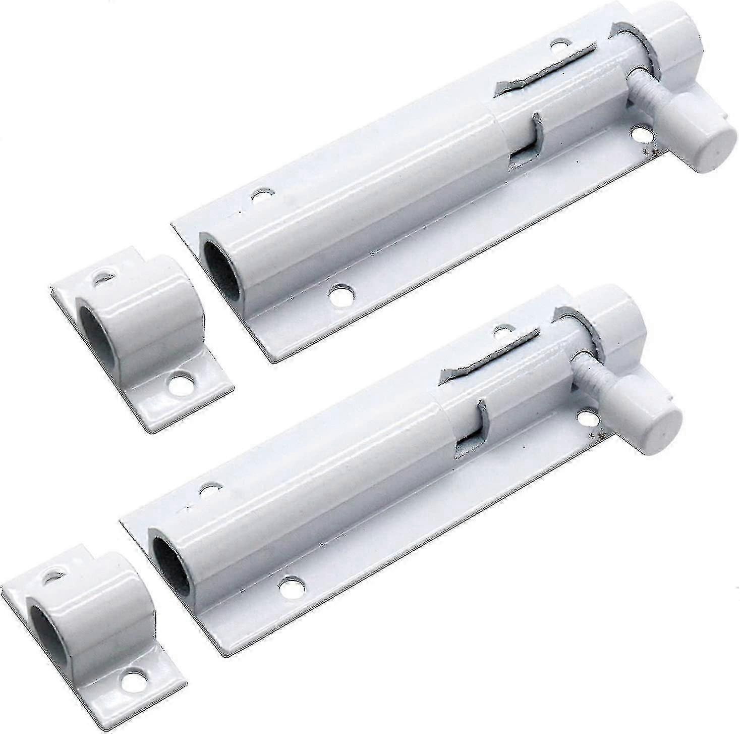 Aleación de aluminio blanco Slide Bolt Latch Door Barrel 3 pulgadas Security Gate Sliding Latch 2pcs